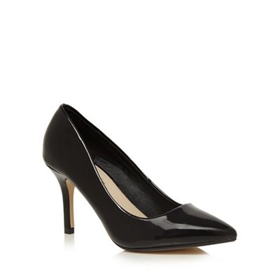 Red Herring Black pointed wide fit court shoes